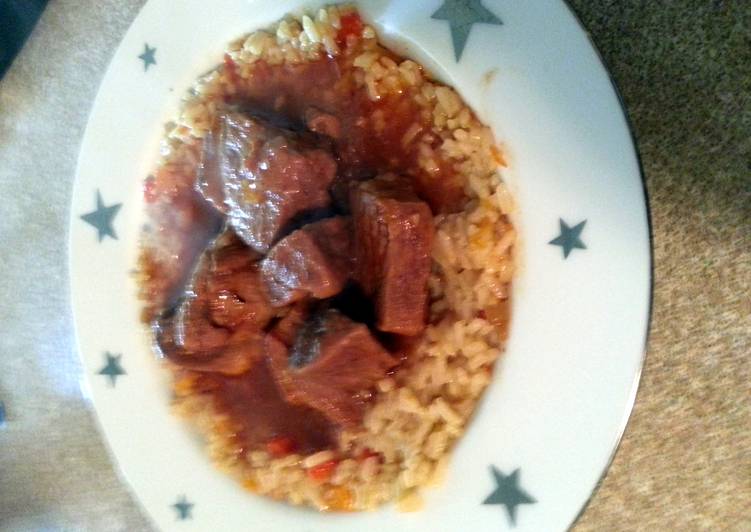rice pilaf and tangy marinade bbq ribs
