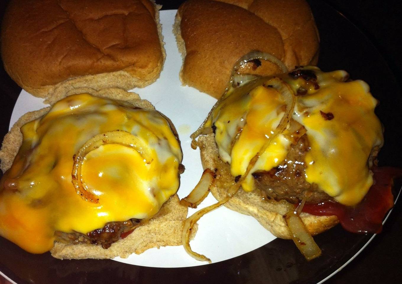 Bacon & Cheese Filled Burgers