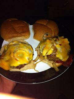 A picture of Bacon & Cheese Filled Burgers.