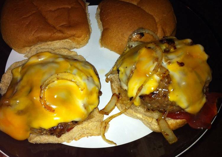 Steps to Prepare Speedy Bacon &amp; Cheese Filled Burgers