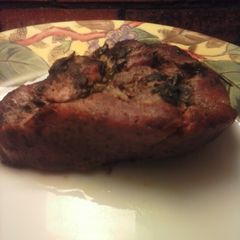 A picture of Brad's Greek style pork.