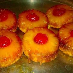 A picture of Individual Pineapple Upside Down Cake.
