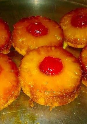 A picture of Individual Pineapple Upside Down Cake.