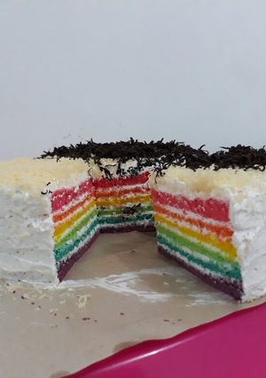 Foto resep Bolu Pelangi kukus