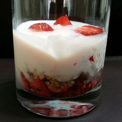 A picture of Strawberry Parfait With Granola.