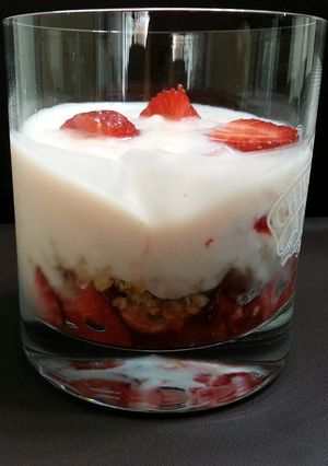 A picture of Strawberry Parfait With Granola.