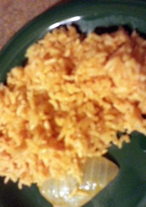A picture of Arroz Rojo (spanish rice).