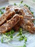 Garlic-Seasoned Maguro Tuna Tastuta-age (Marinated Deep Fried Tuna)