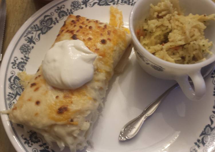 Chicken and rice enchiladas