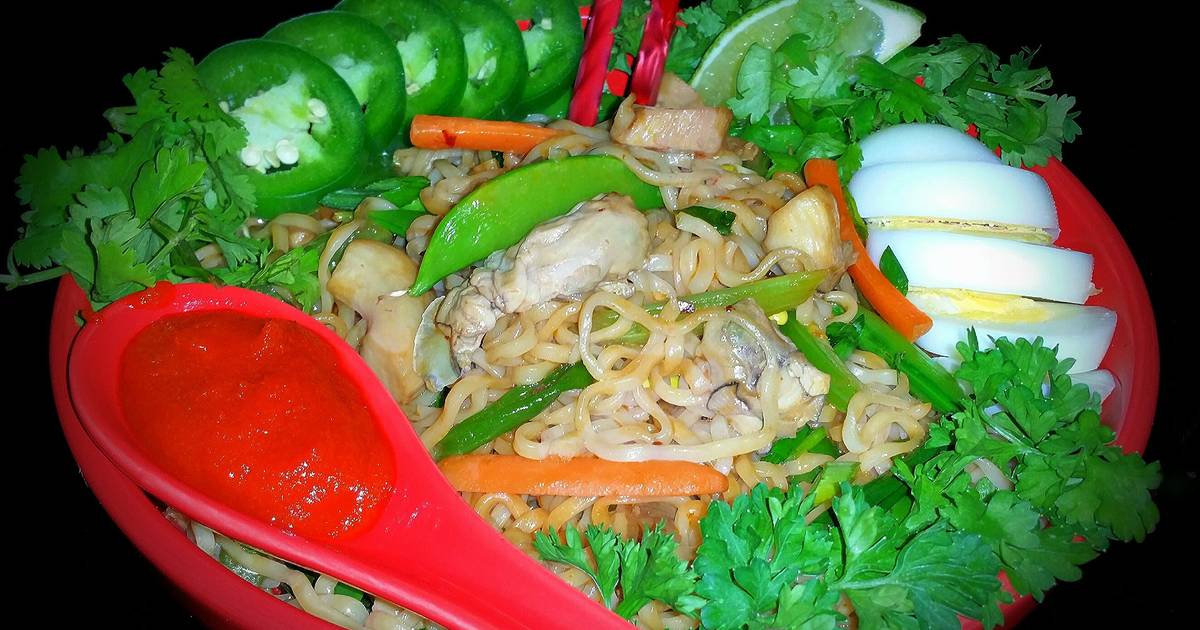 Mike's Spicy Oysters Ramen Recipe by MMOBRIEN Cookpad