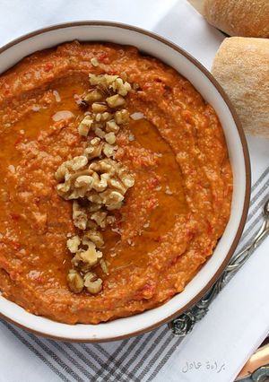 صورة لوصفة طريقة عمل المحمرة الحلبية
