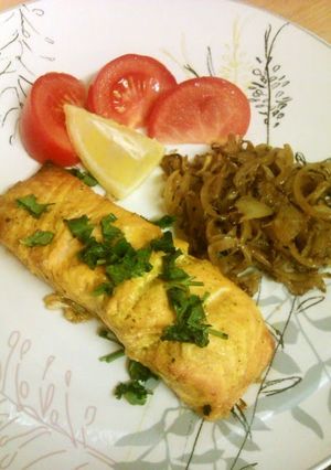 A picture of Tandoori Salmon: Spice Marinated Salmon.