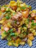 Salada de Camarão, Manga e Abacate