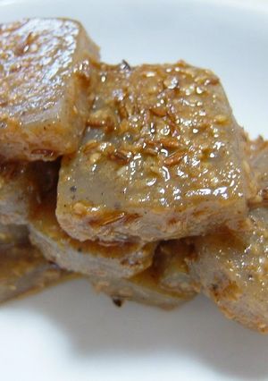 A picture of Stir Fried Spicy Miso Konnyaku.