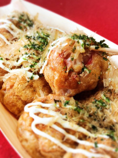 A picture of Osaka-Style Fluffy and Soft Takoyaki, Yamachan Style Batter.