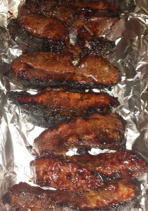 A picture of Sweet teriyaki bbq country style beef ribs.