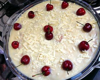 Ready to Serve White Chocolate and Cherries Trifle Practical Delicious