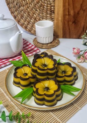 Foto resep Lapis beras cokelat labu kuning
