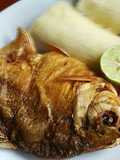 Pescado de paco frito con yuca