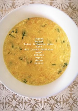 Foto resep Soup cream jagung (menu si kecil)