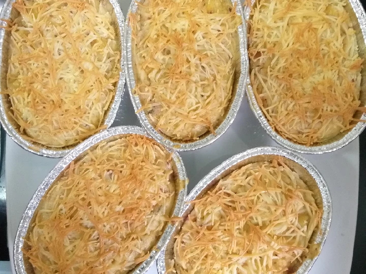 Easy Steps to Make Recipes Kentang panggang with macaroni and cheese the  Makes Drooling Tasty.