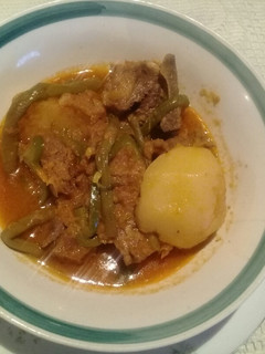 A picture of Hungarian meat & vegetable soup.