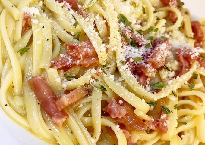 Véritable recette des pâtes carbonara 🇮🇹