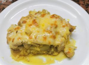 Una foto de Pollo con papa a la crema