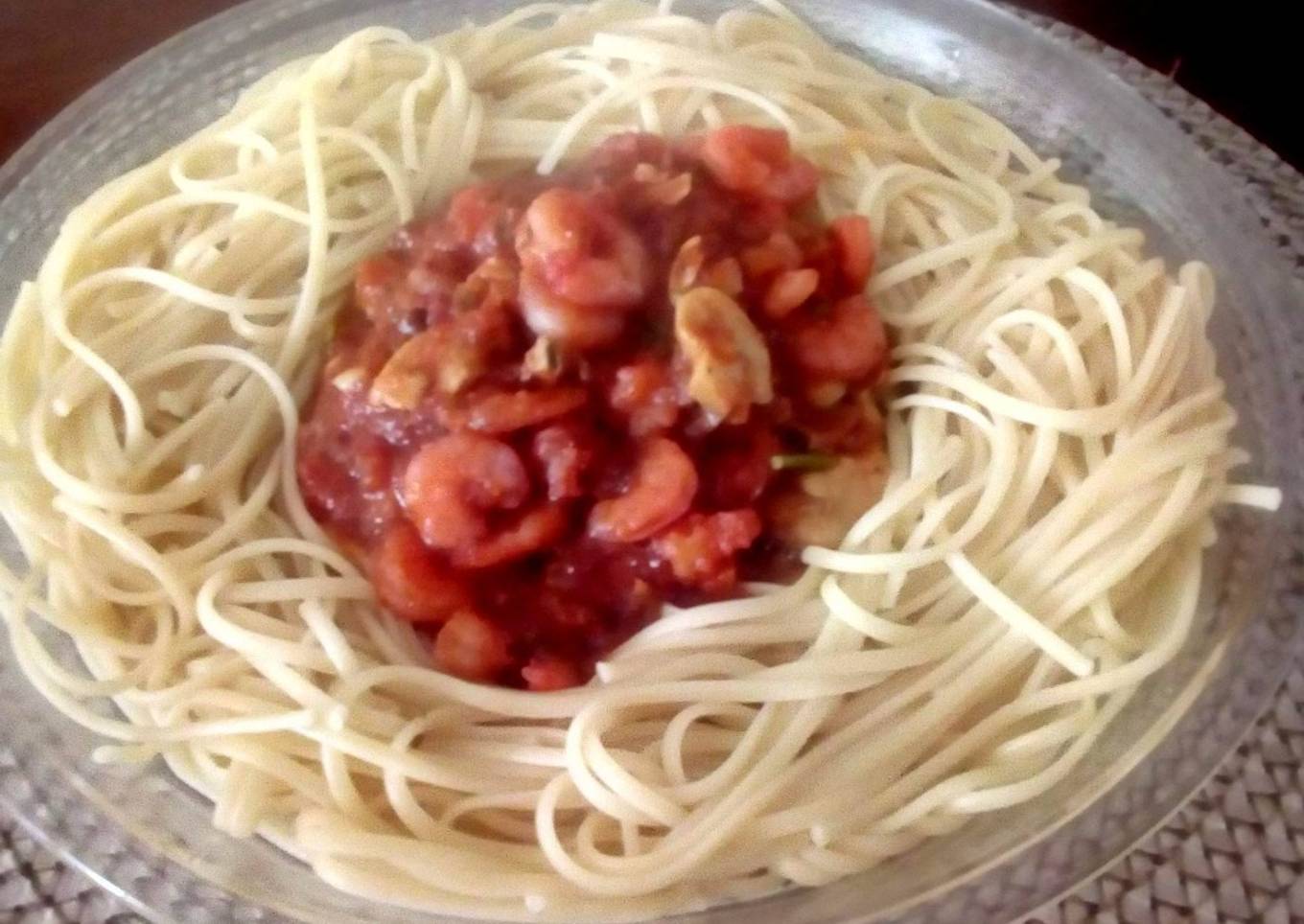 Spaguettis 🍜 a la "Marinara"🍤