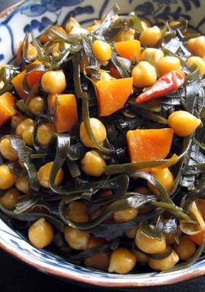 A picture of Simmered Chickpeas & Kombu (Kelp).
