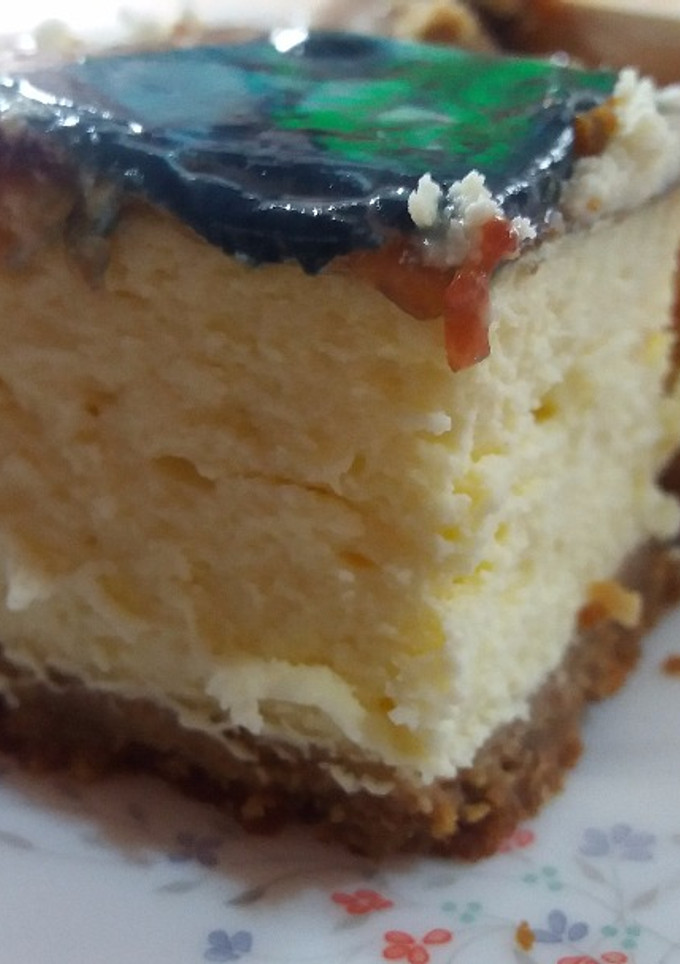 Una foto de New York cheesecake para cumpleaños