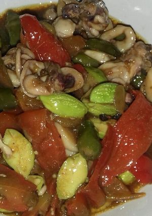 Foto resep Cumi pete pedas manis