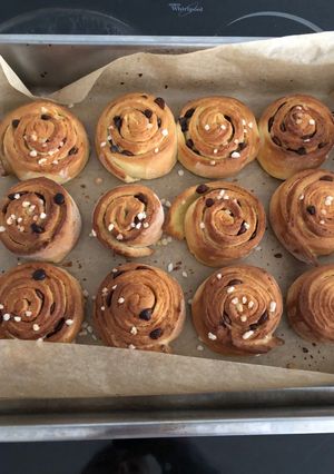 Une photo de Brioches escargots aux pépites de chocolat magimix cook expert