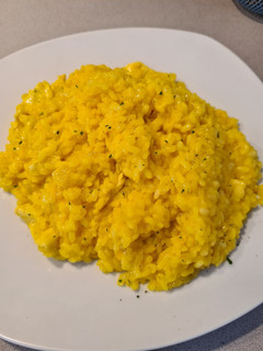 Una foto de Risotto a la milanesa con pollo