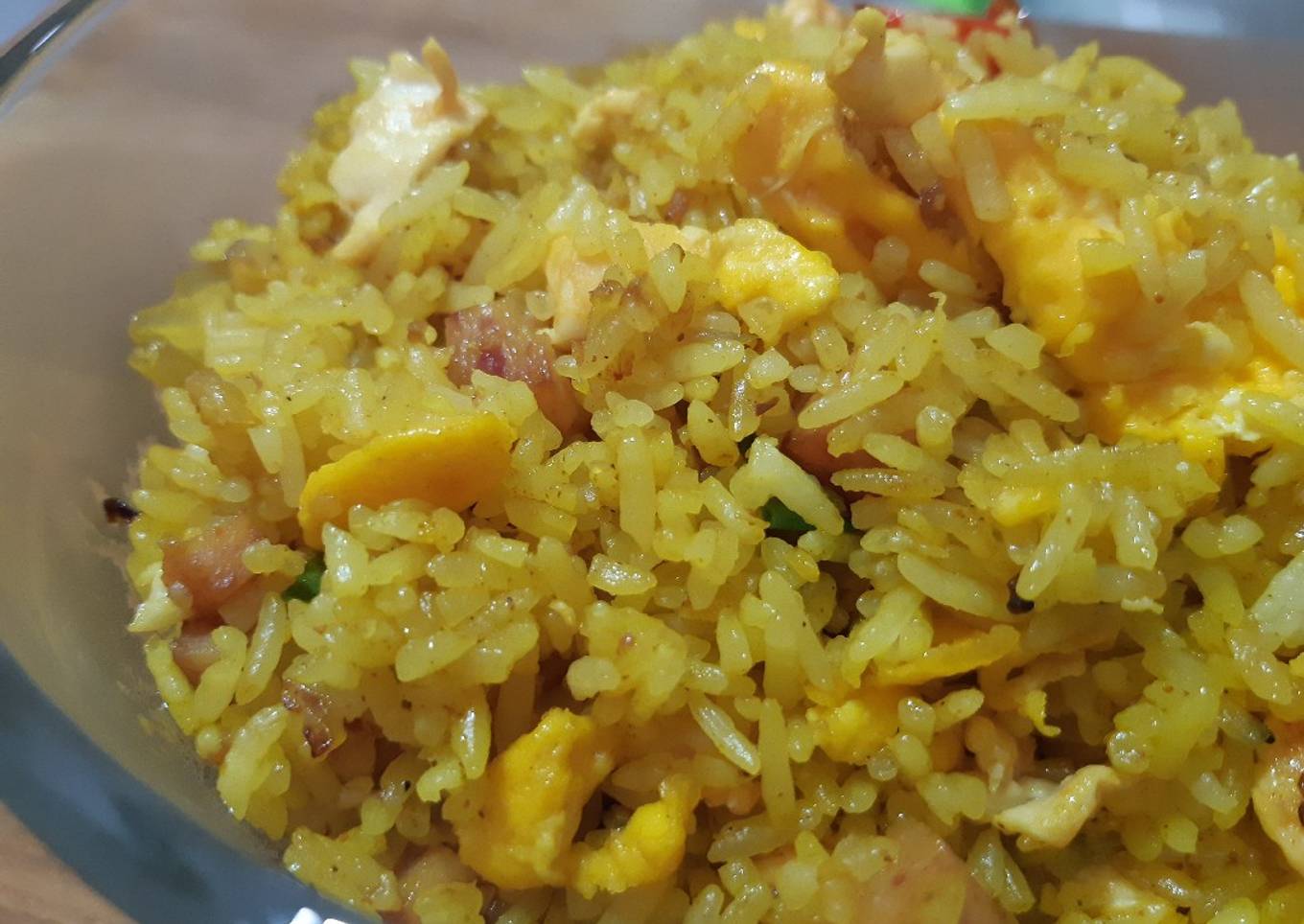 Nasi Goreng Kunyit dengan daging maling