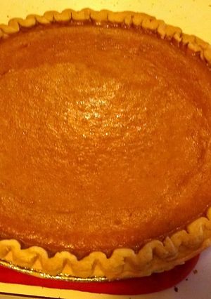 A picture of tys pumpkin pie.