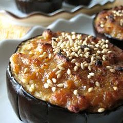 A picture of American Eggplants and Sesame Oil Dengaku Miso.
