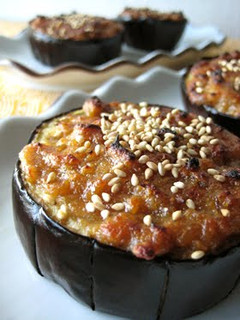 A picture of American Eggplants and Sesame Oil Dengaku Miso.