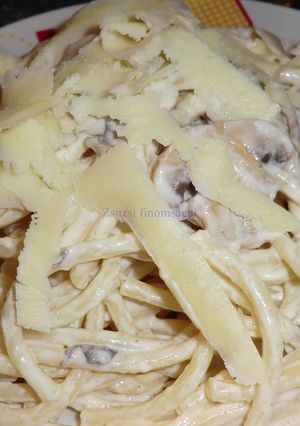 Gombás makaróni recept fotója