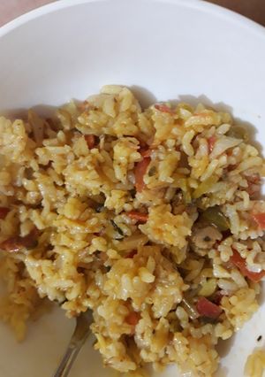 Una foto de Arroz estilo risotto de atún
