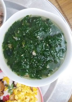 Hình của món Canh rau ngót nấu thịt băm.