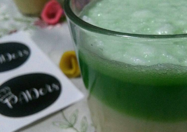 Puding Busa Pandan Vla Keju