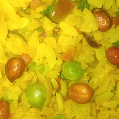 Indori poha A picture of Indori poha.