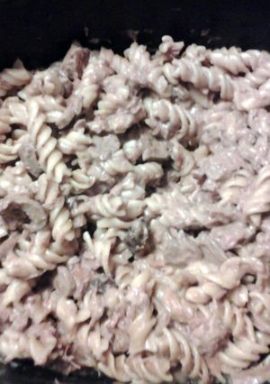 A picture of Crock pot beef & noodles.