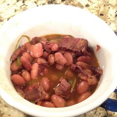 A picture of Pinto Beans with Brisket.