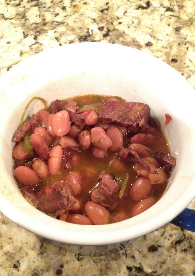 A picture of Pinto Beans with Brisket.