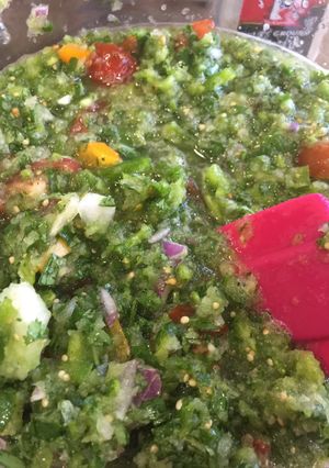 A picture of Tomatillo Salsa.