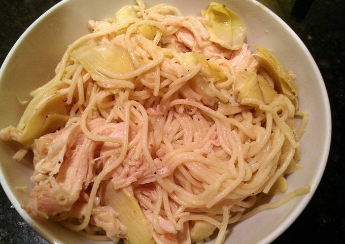 Lu's artichoke chicken pasta