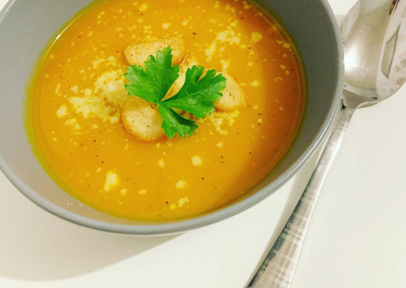 Soupe curry et potimarron