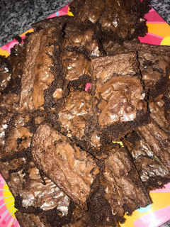 Una foto de Brownie con cacao